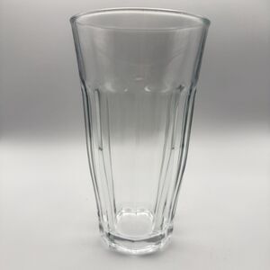 Vintage KIG Indonesia 6" Clear Glass Fluted Tumbler 14 oz Heavy Glass Highball